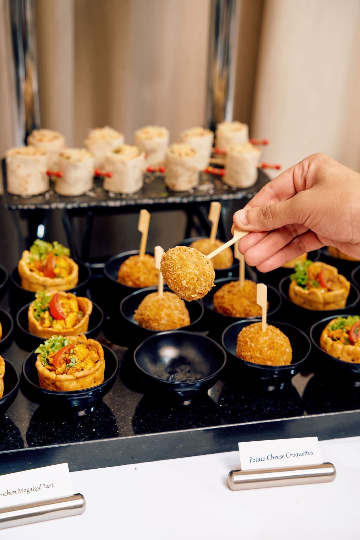 Corporate catering setup with Arabic dishes in Dubai